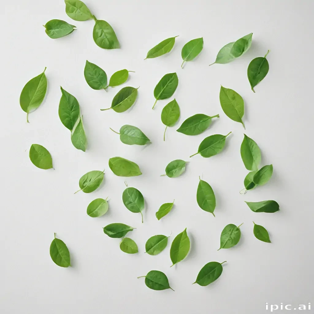 green on white background