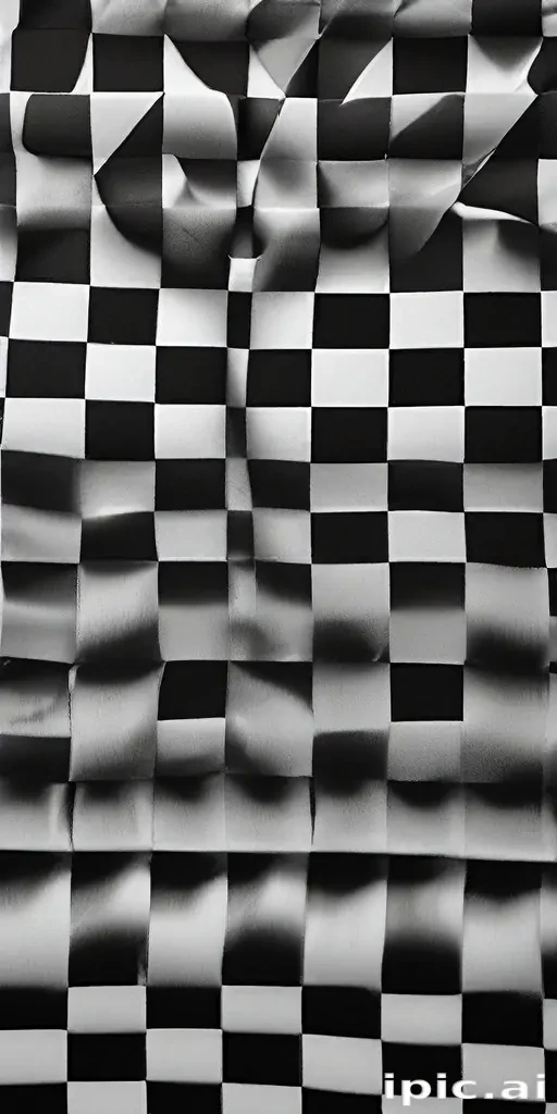 black and white checkered background