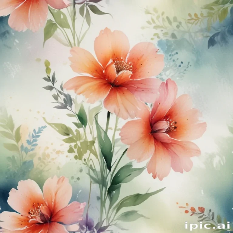 watercolor floral background