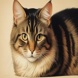 vintage cat illustration