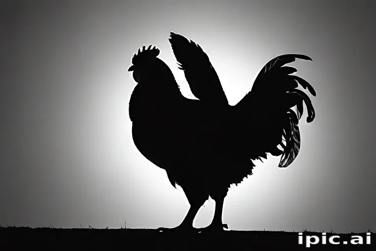 silhouette of a chicken