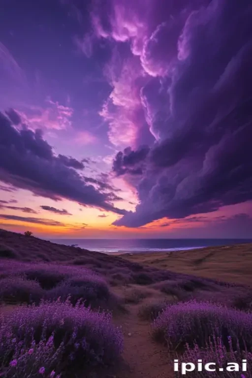 purple sky wallpaper