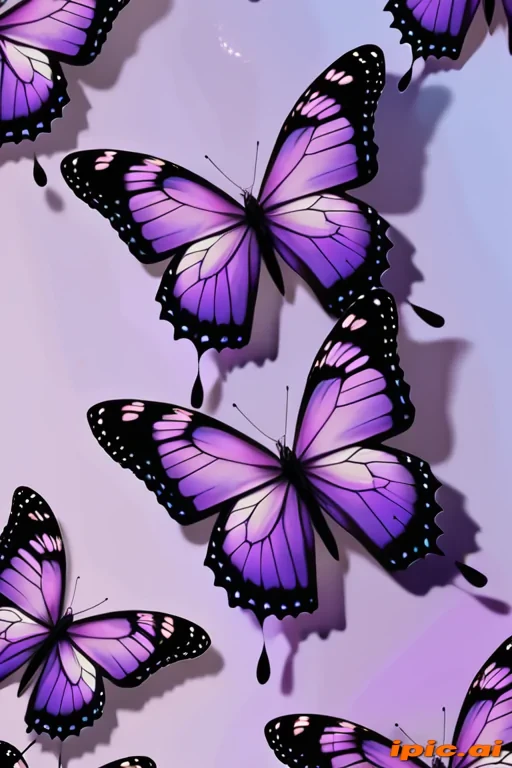 aesthetic purple butterfly