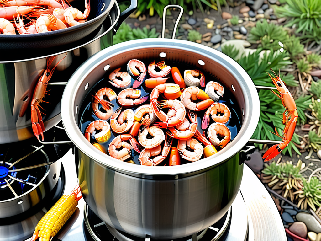 shrimp boil pot and burner