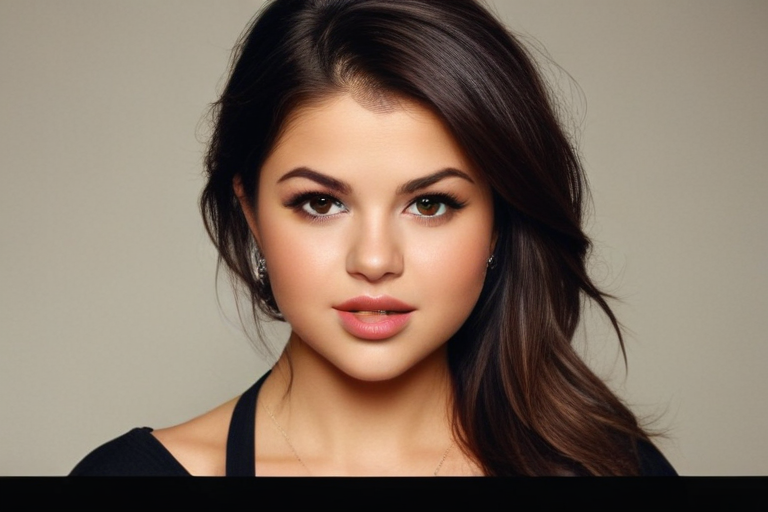 selena gomez face