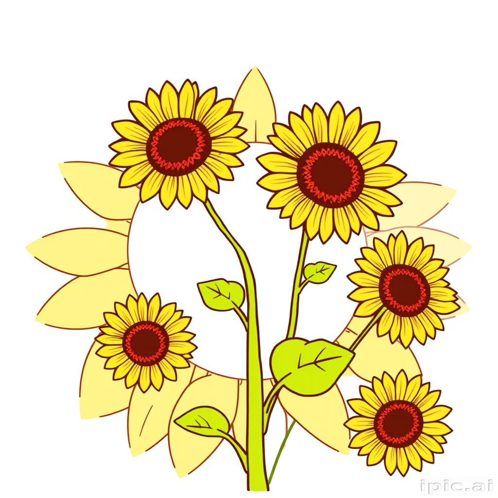 sunflower outline