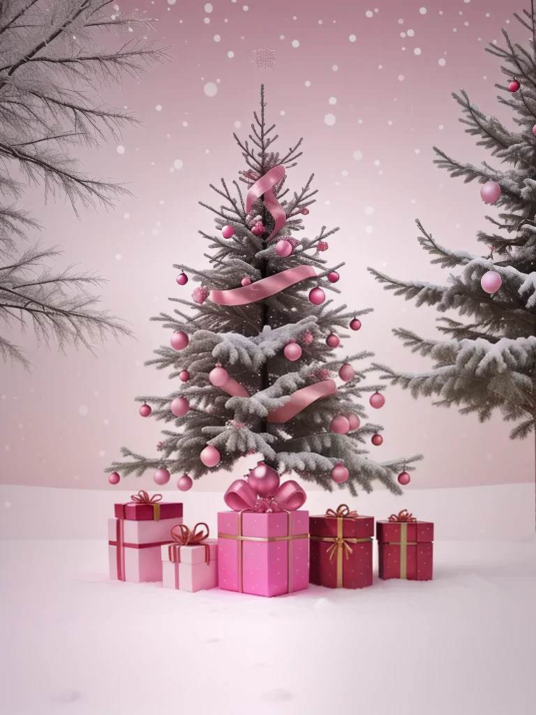 pink christmas desktop wallpaper