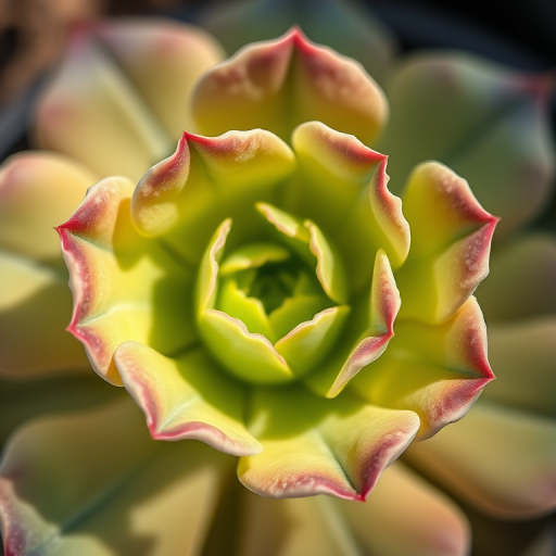 macro shot of a succulent with intricate ruffled edges, natural lighting, f/2.8 aperture, ISO 100, 100mm lens, shallow depth of field, taken with a Canon EOS 5D Mark IV