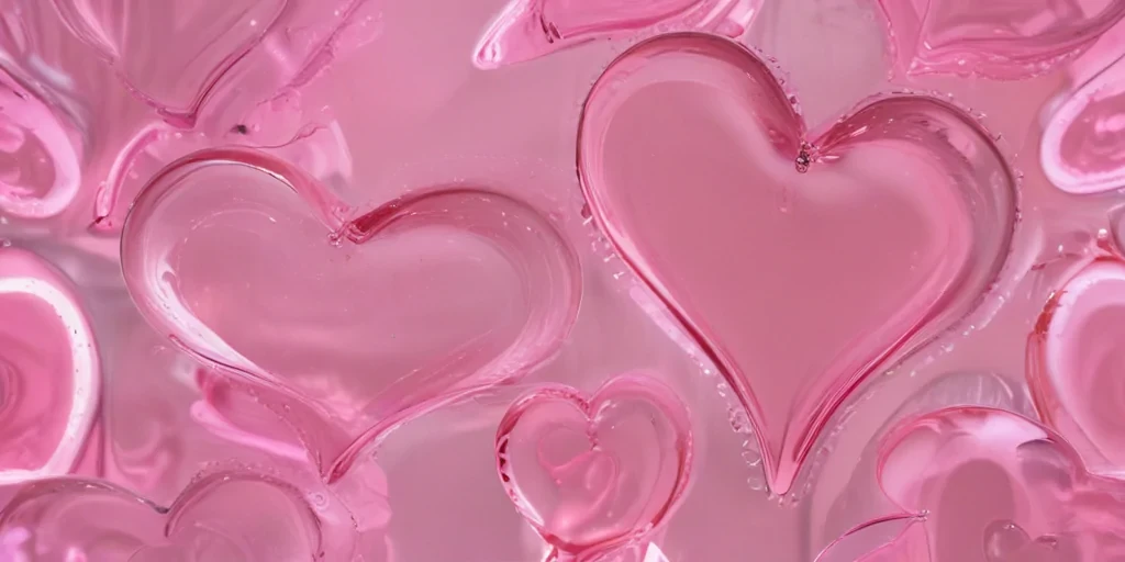 transparent pink heart