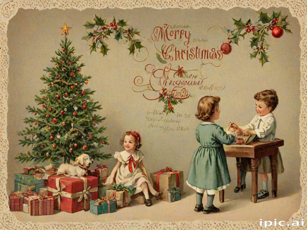 merry christmas images vintage