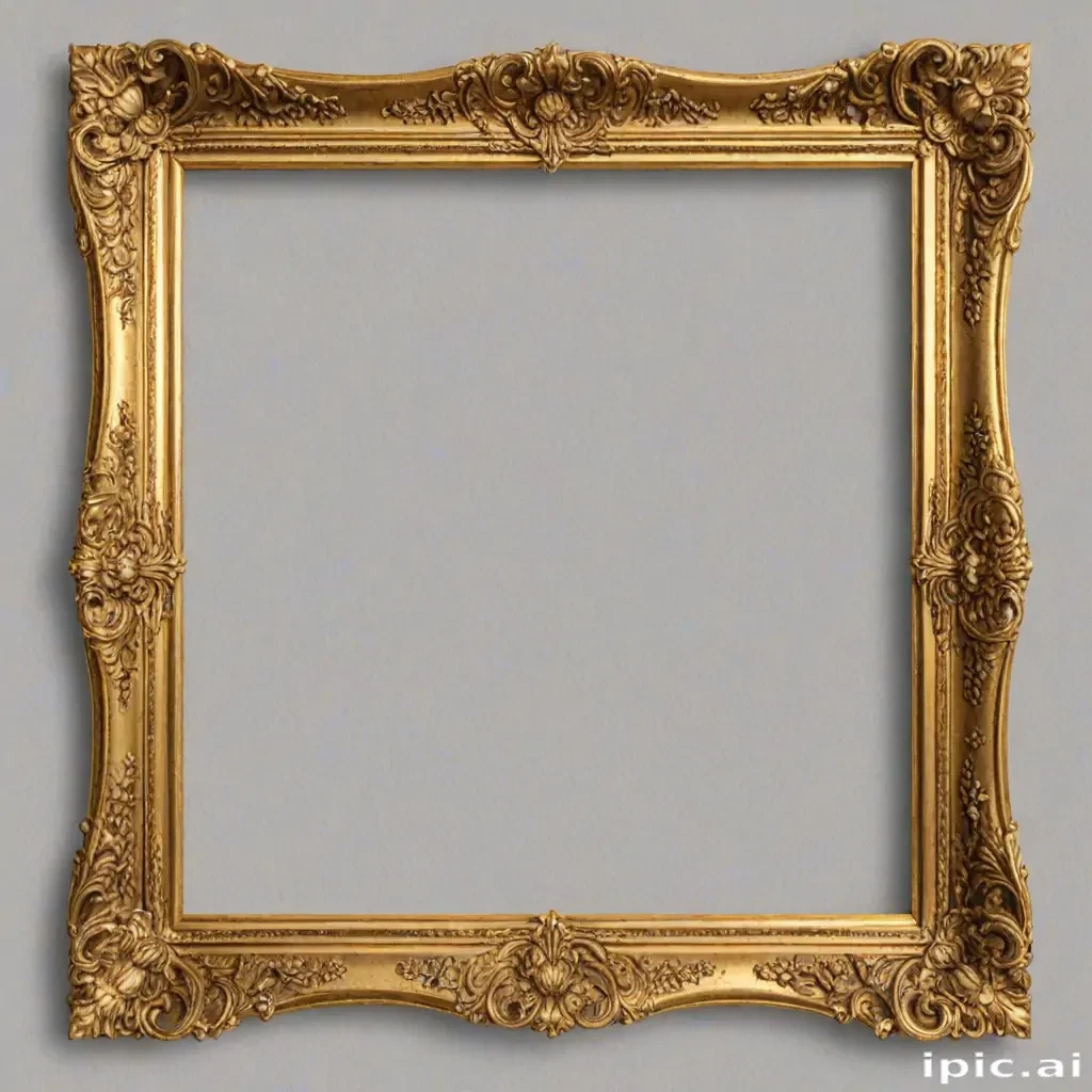 golden frame png transparent