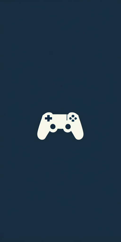 Classic Game Controller Icon Set Against a Dark Blue Background
