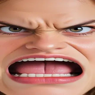 angry face