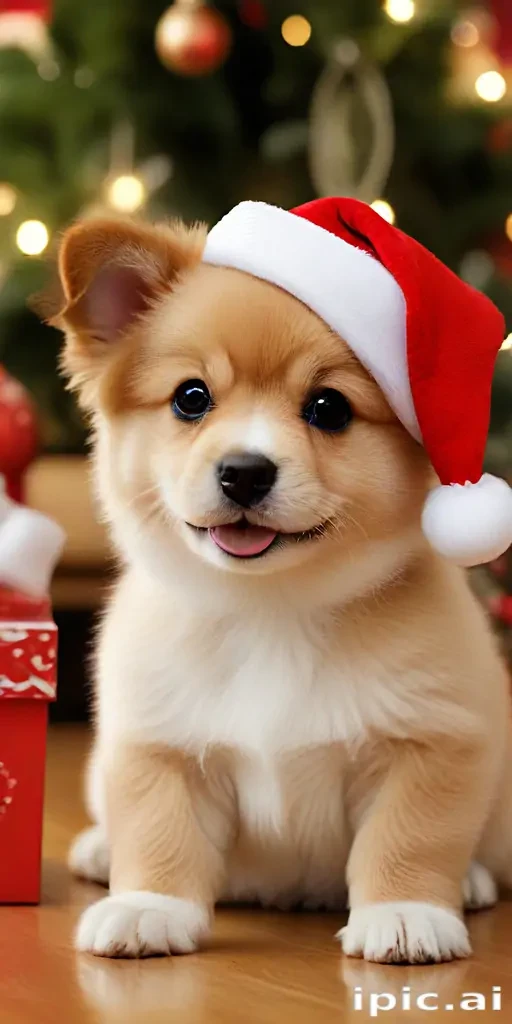 cute christmas dog wallpaper