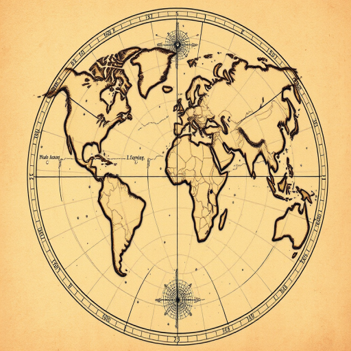 Engraving-style tattoo dubbed "Vintage Cartography" resembling an old map or scientific illustration with intricate crosshatching and fine lines in sepia tones