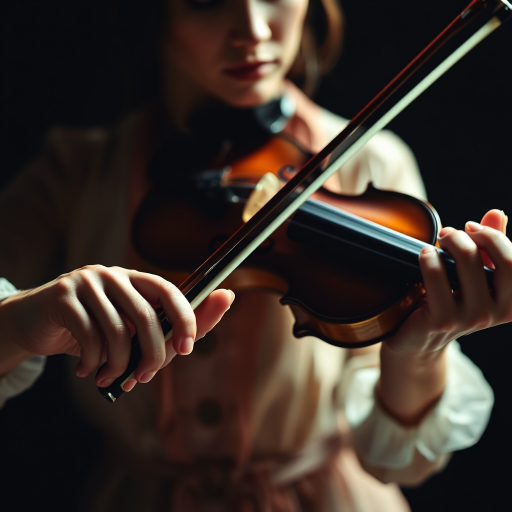 detailed edges, detailed image, perfection style, A cinematic detailed image of a woman playing a violin on a black background with both her hands, movie themed, sharp, detailed background, epic cinematic photography, artistic style, dramatic light style, cinematic color style, Kodak 35mm film style, detailed style, hand focus style, solo, simple background, 1boy, holding, male focus, black background, instrument, out of frame, realistic, music, playing instrument, holding instrument, violin, bow (music), fingernails, holding violin, photorealistic, hand focus