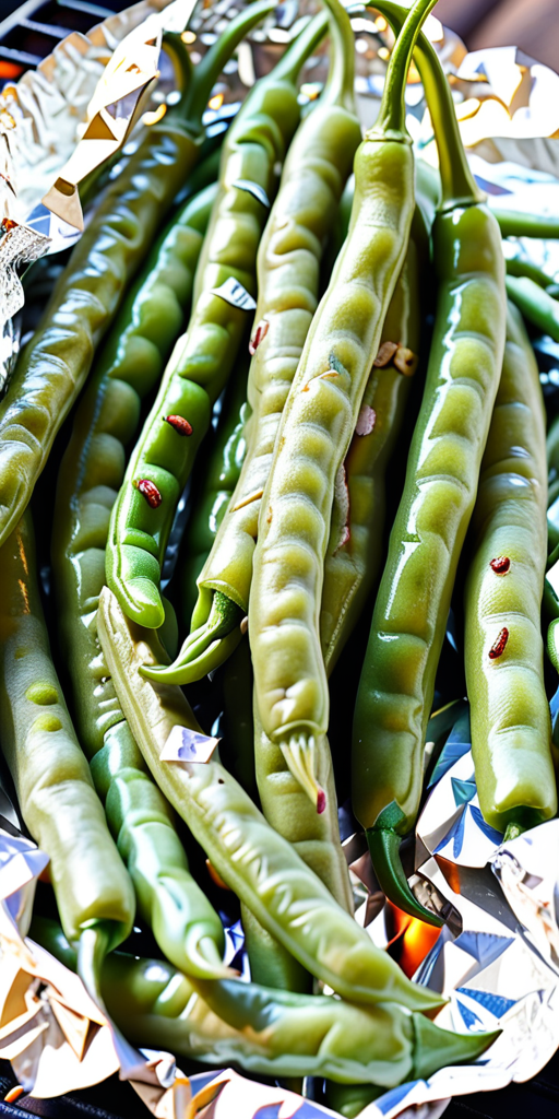 how long to grill green beans in foil
