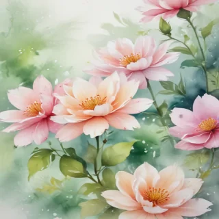 watercolor flower background