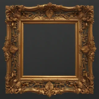 golden frame png transparent