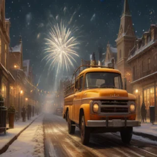 happy new year vintage