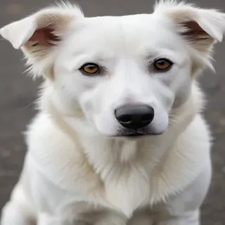 white dog