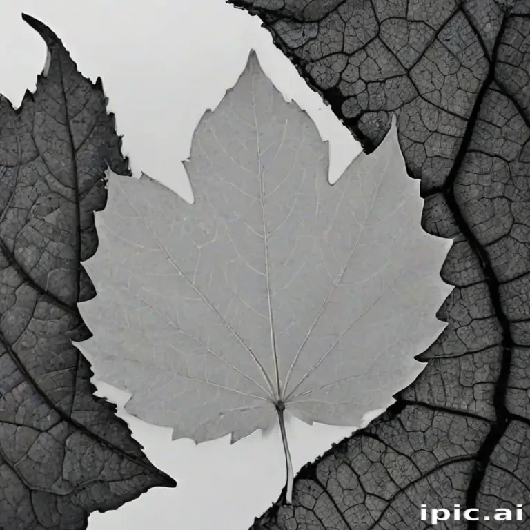 leaf images black and white