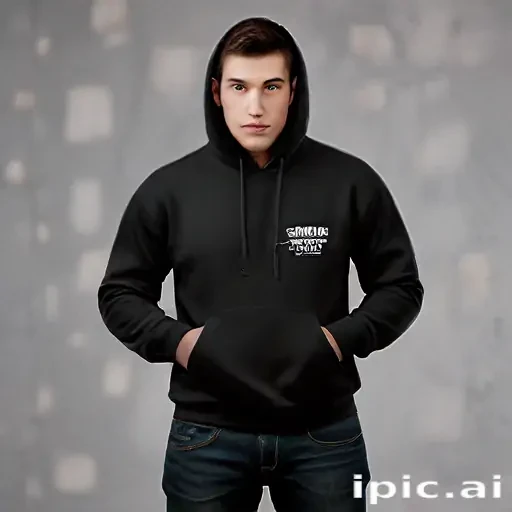 black hoodie mockup