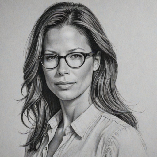 Lovely Rhona Mitra, pencil sketch, portrait of Superb woman 1944s in glasses, hair style beatnik, outline, clear lines, fine lines, 8k