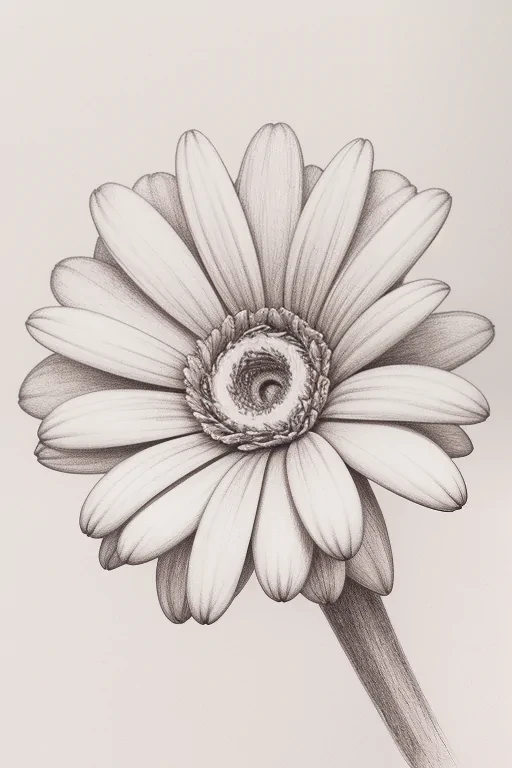 aesthetic simple flower drawing