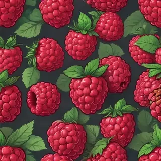 cartoon raspberry