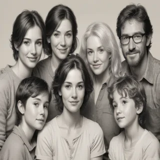 drawings of family