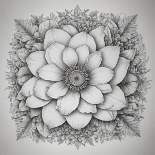 flower drawing for coloring