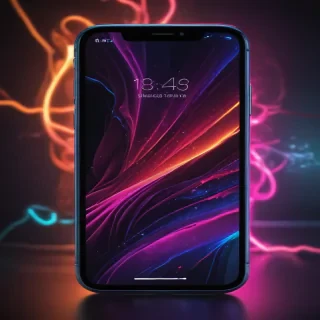 iphone neon wallpaper