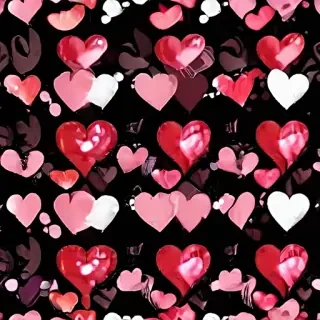 hearts background black