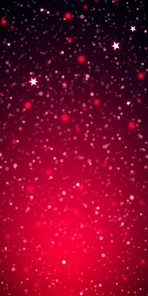 Create a seamless starry background with a rich red hue, using a DSLR camera with a 50mm lens at f/1.8, ISO 200, shot from a high-angle view, employing soft focus for a dreamy effect.