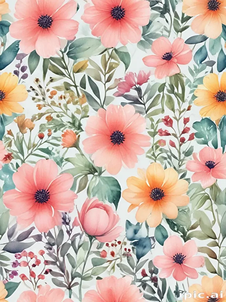 background watercolor flowers