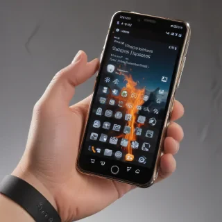 phone with hand