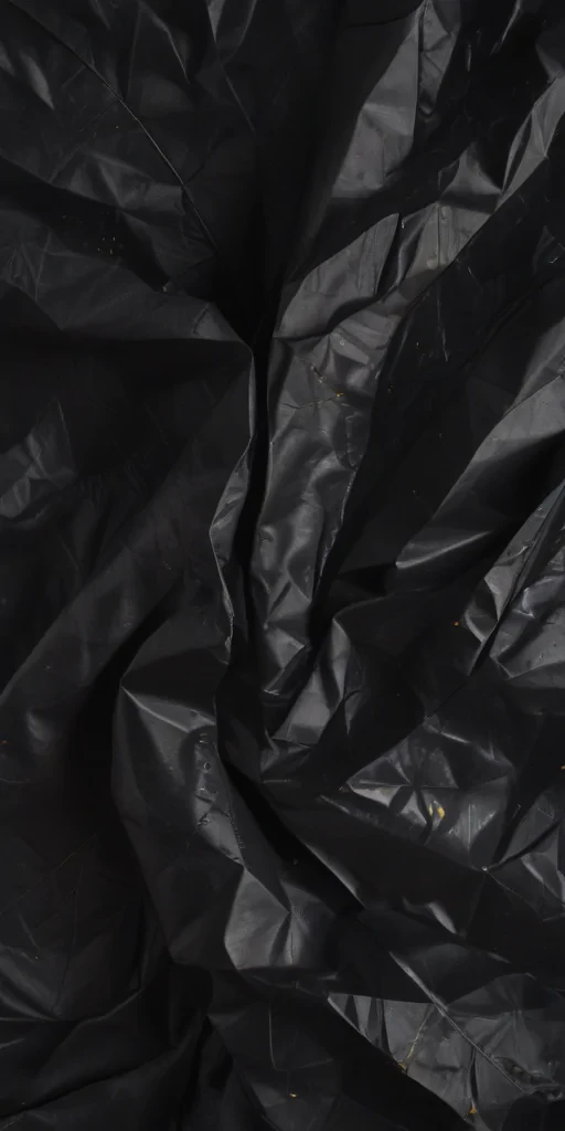 black crumpled paper