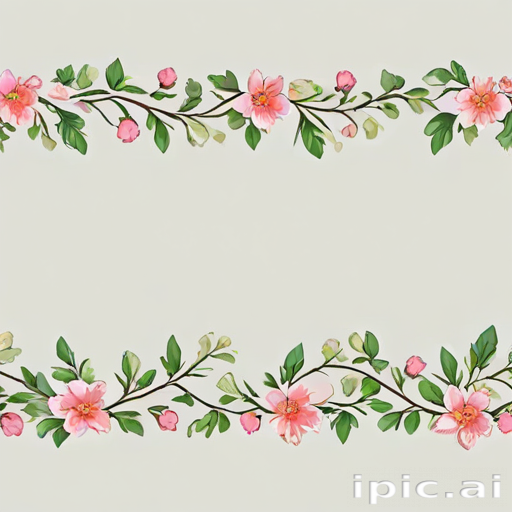 transparent floral border