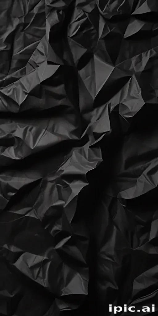 black crumpled paper