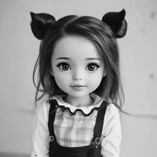 black and white cute