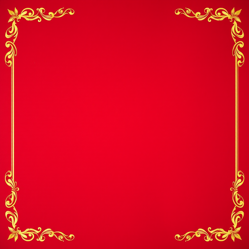 high-resolution background image of a deep red textured surface with ornate gold trimming on the borders, shot with a DSLR camera at f/2.8 aperture, 35mm focal length, ISO 100, natural lighting, wide-angle view, vibrant colors and sharp contrast