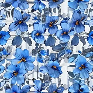blue flowers transparent