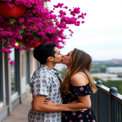 couple kissing aesthetic