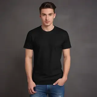 black tee mockup