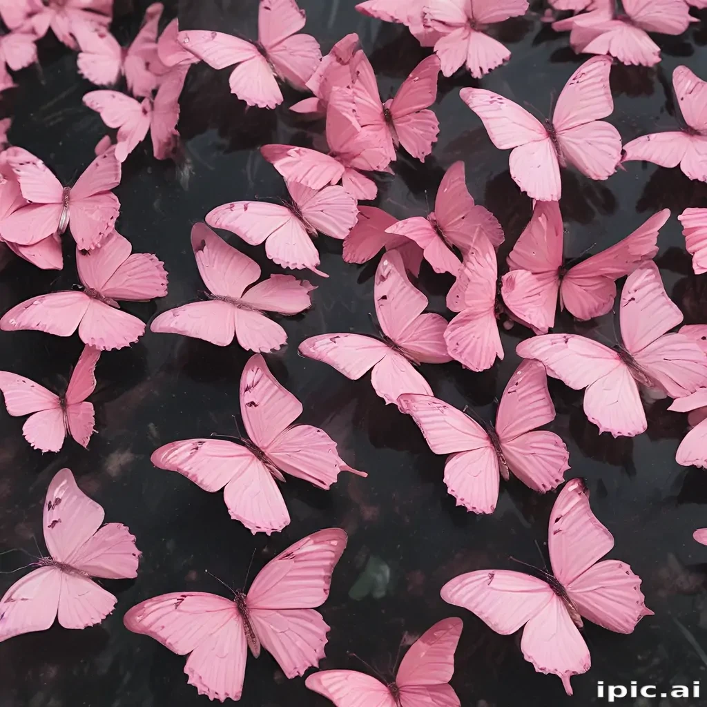 pink butterflies aesthetic