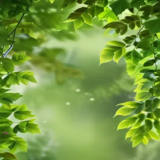 green leaves background