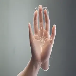 transparent prayer hand