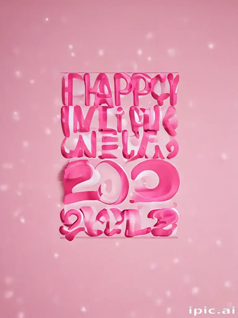 pink happy new year 2024