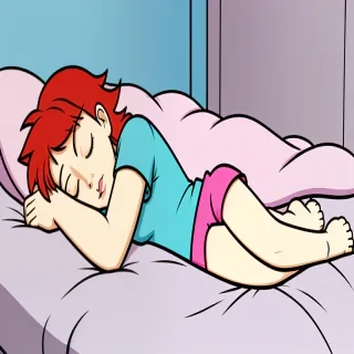 sleeping in cartoons